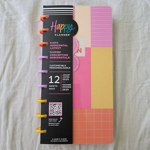 Happy Planner with Pink, Orange, and Yellow Cover